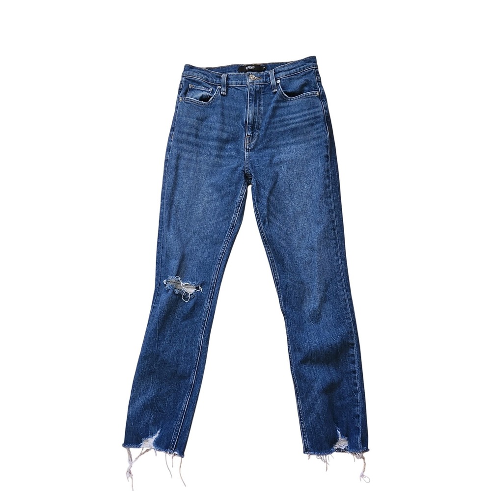 HUDSON Jeans Holly High Rise Straight Leg Distressed Denim Women Size 26